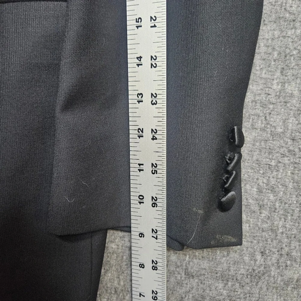 Joseph Abboud Tuxedo Suit Mens 48L W42 Black Super 120s Wool Peak Lapel USA